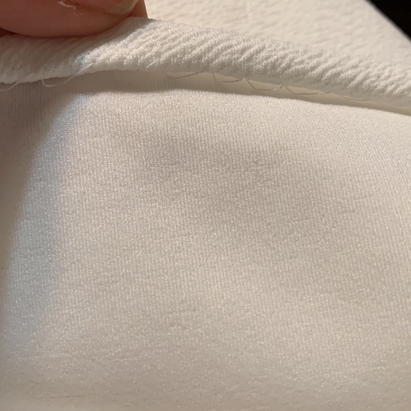 NWT Boohoo ivory strapless long line bandeau tunic + flare leg pull on pants set - Picture 11 of 11